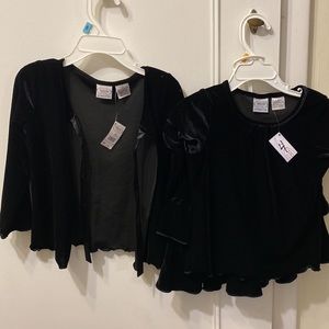 Talbots Kids velour/velvet skirt set new